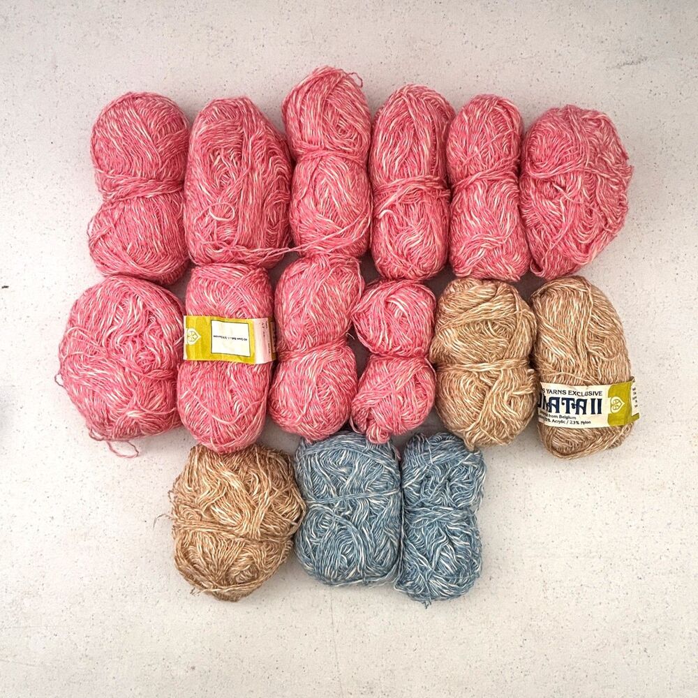 Vintage Reynolds Sonata II Yarn Lot Belgium Sport Weight Cotton Blend 40 gram